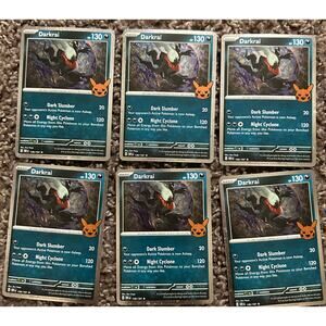 Darkrai Trick or Trade 2024 Pokemon #136/197 Holo Rare Lot of 6